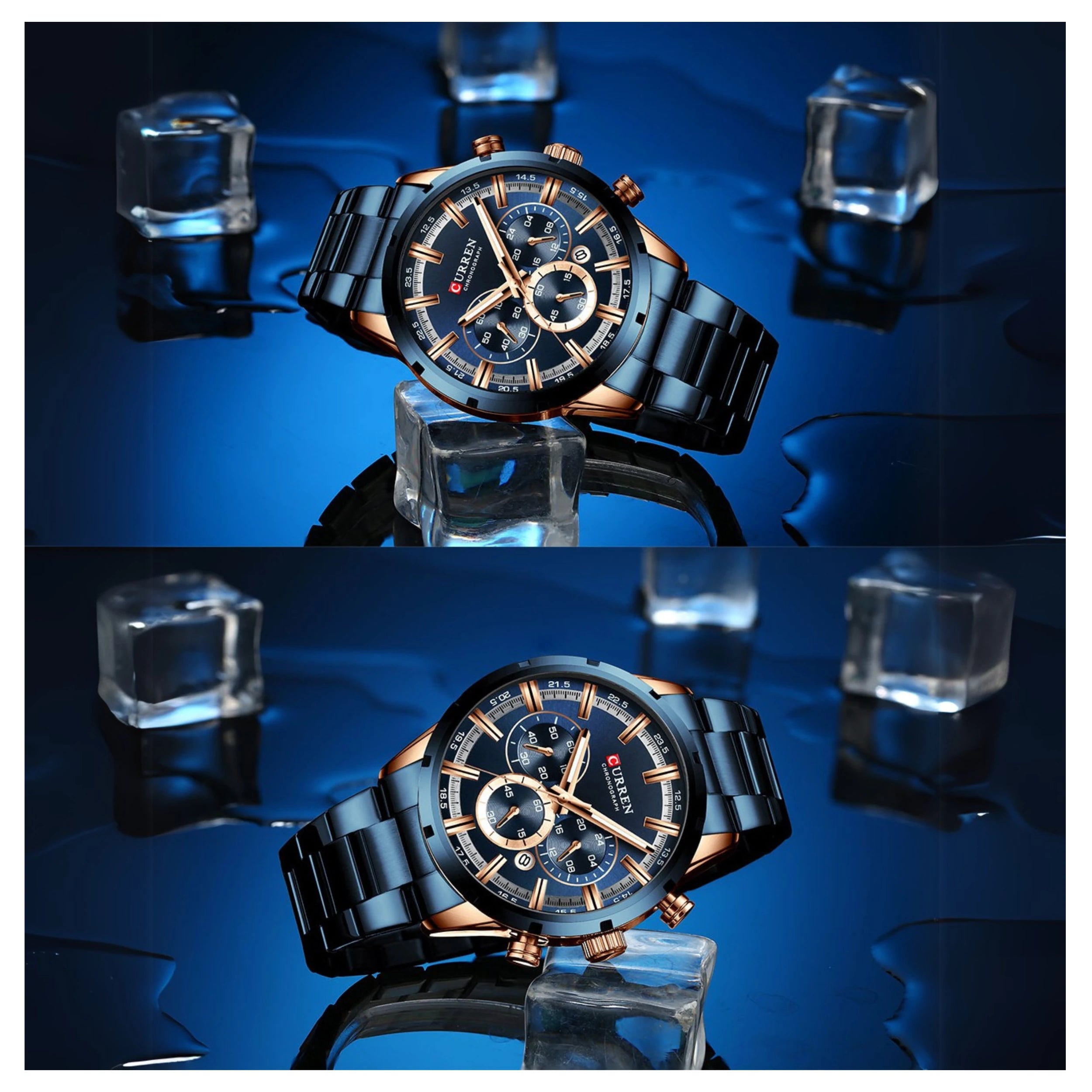 Relógio Curren Masculino Cronógrafo Metal Azul - 8355AZ - Imagem 3