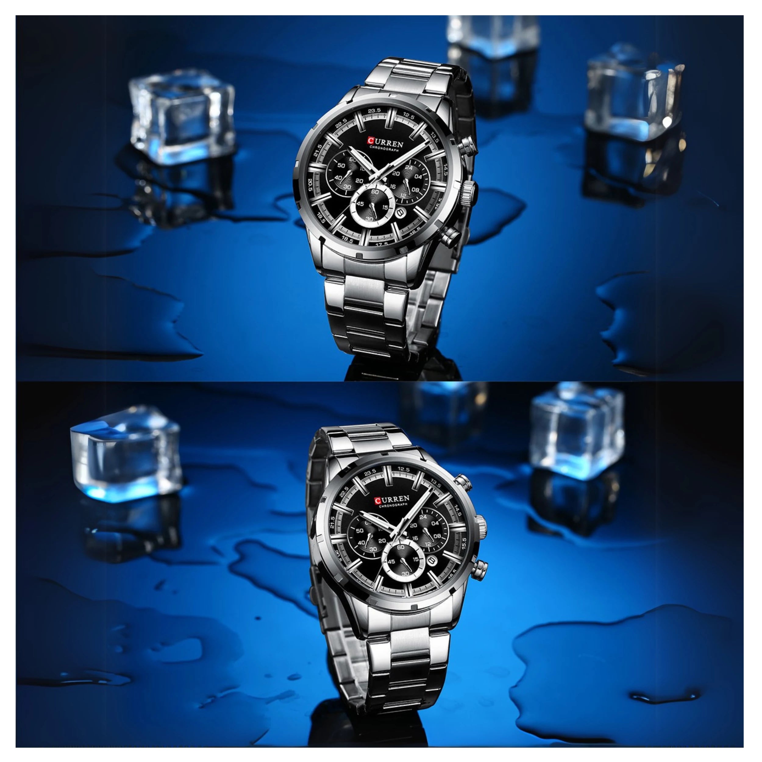 Relógio Curren Masculino Cronógrafo Metal Prata - 8355PA - Imagem 3