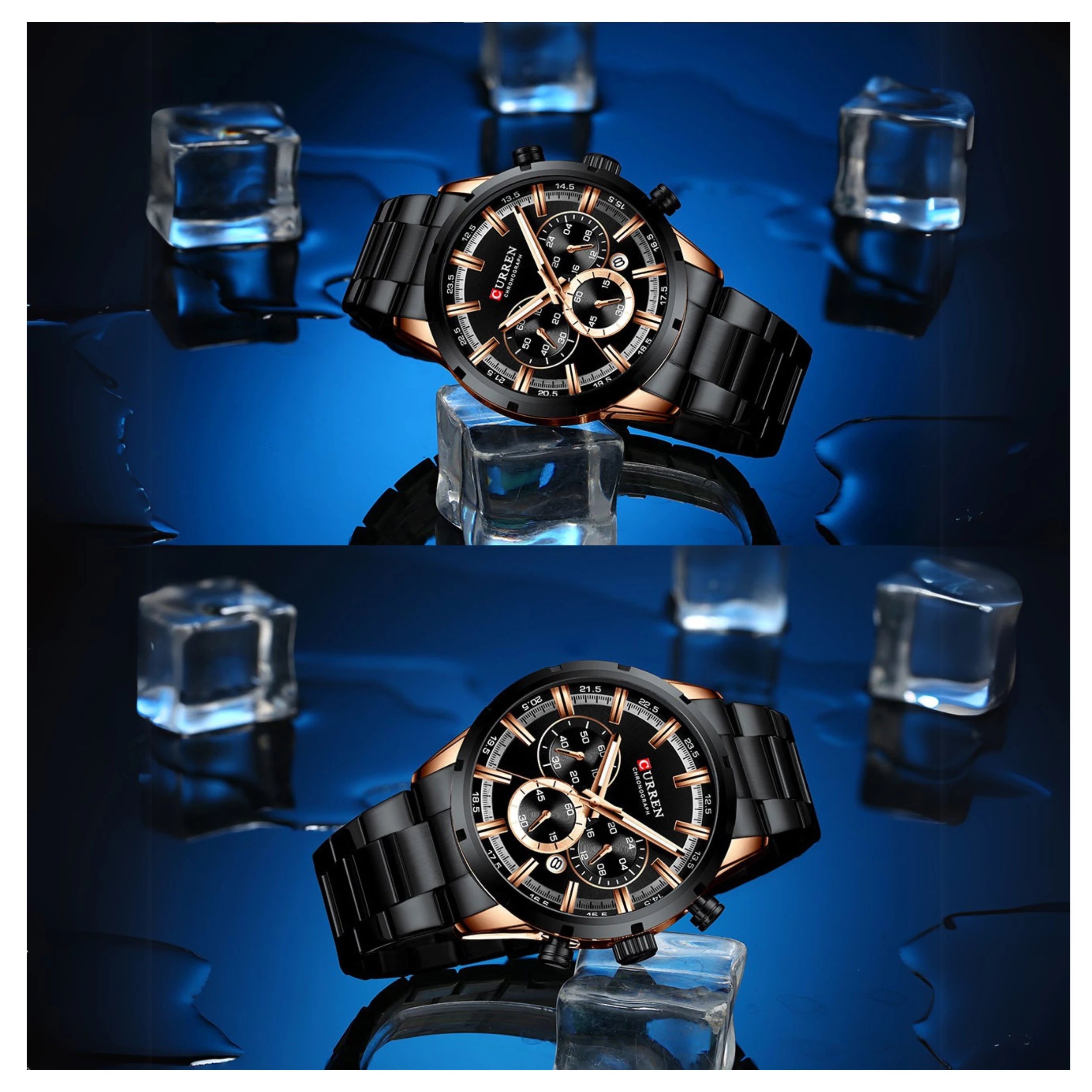 Relógio Curren Masculino Cronógrafo Metal Preto - 8355PT - Imagem 3