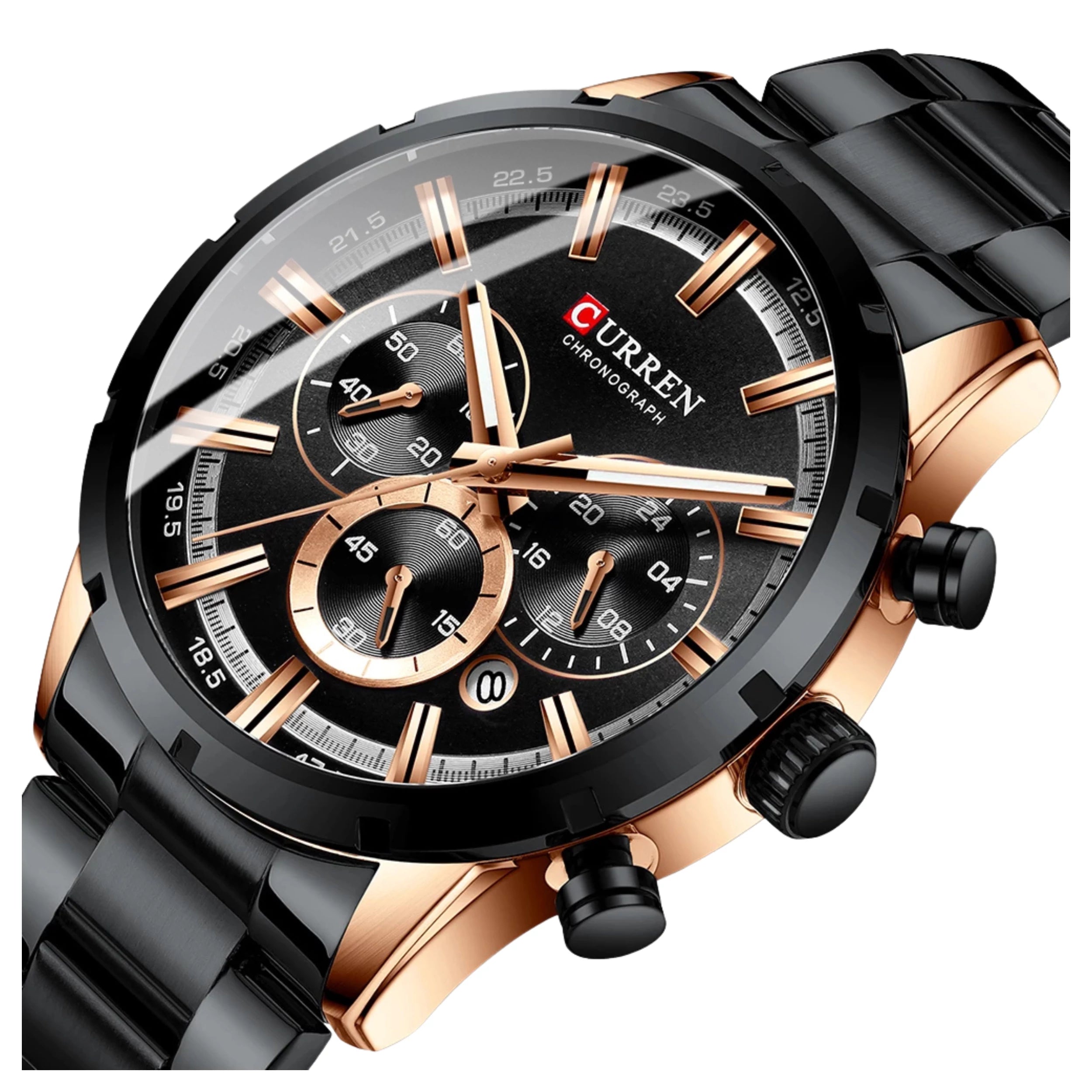 Relógio Curren Masculino Cronógrafo Metal Preto - 8355PT - Imagem 4