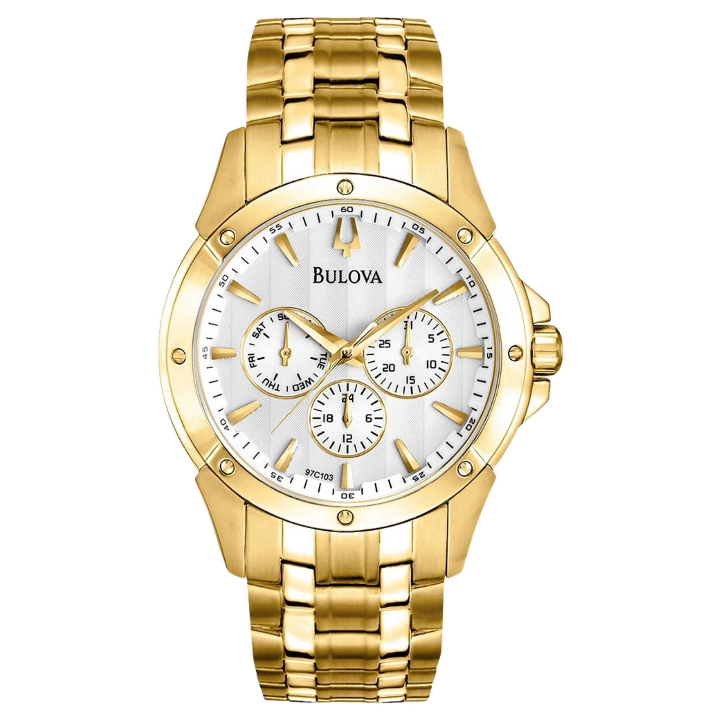 Relógio Bulova Masculino Analógico Metal Dourado - WB21927H