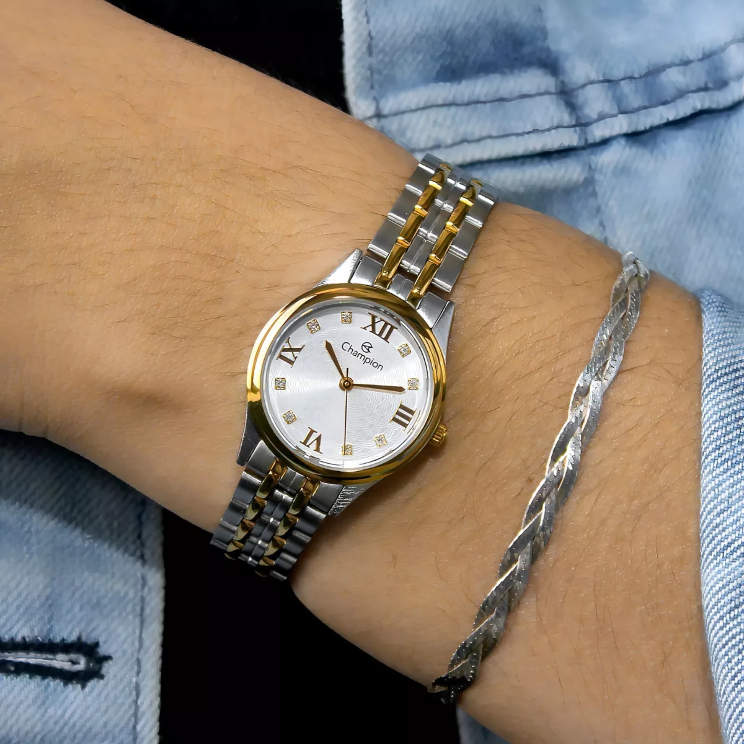 Relógio Champion Feminino Analógico Metal Bicolor - CH24900S - Imagem 2