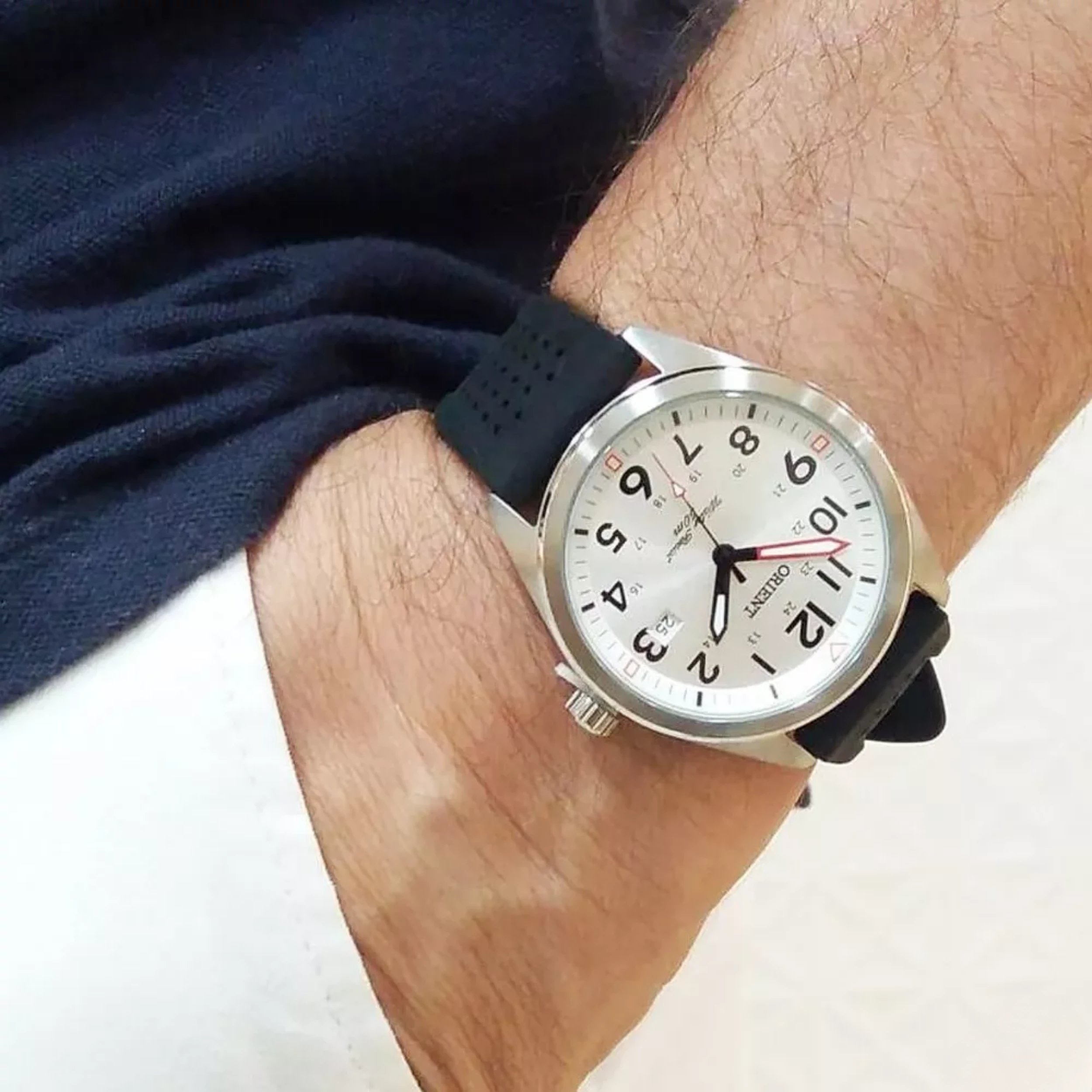 Relógio Orient Masculino Analógico Silicone Preto - MBSP1028 S2PX - Imagem 2