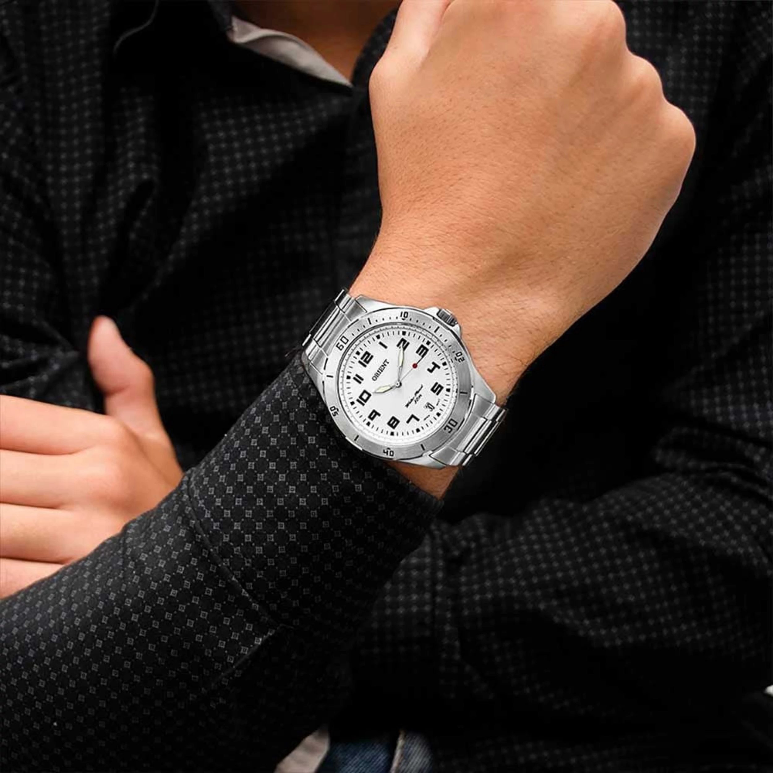 Relógio Orient Masculino Analógico Metal Prata - MBSS1155A S2SX - Imagem 2