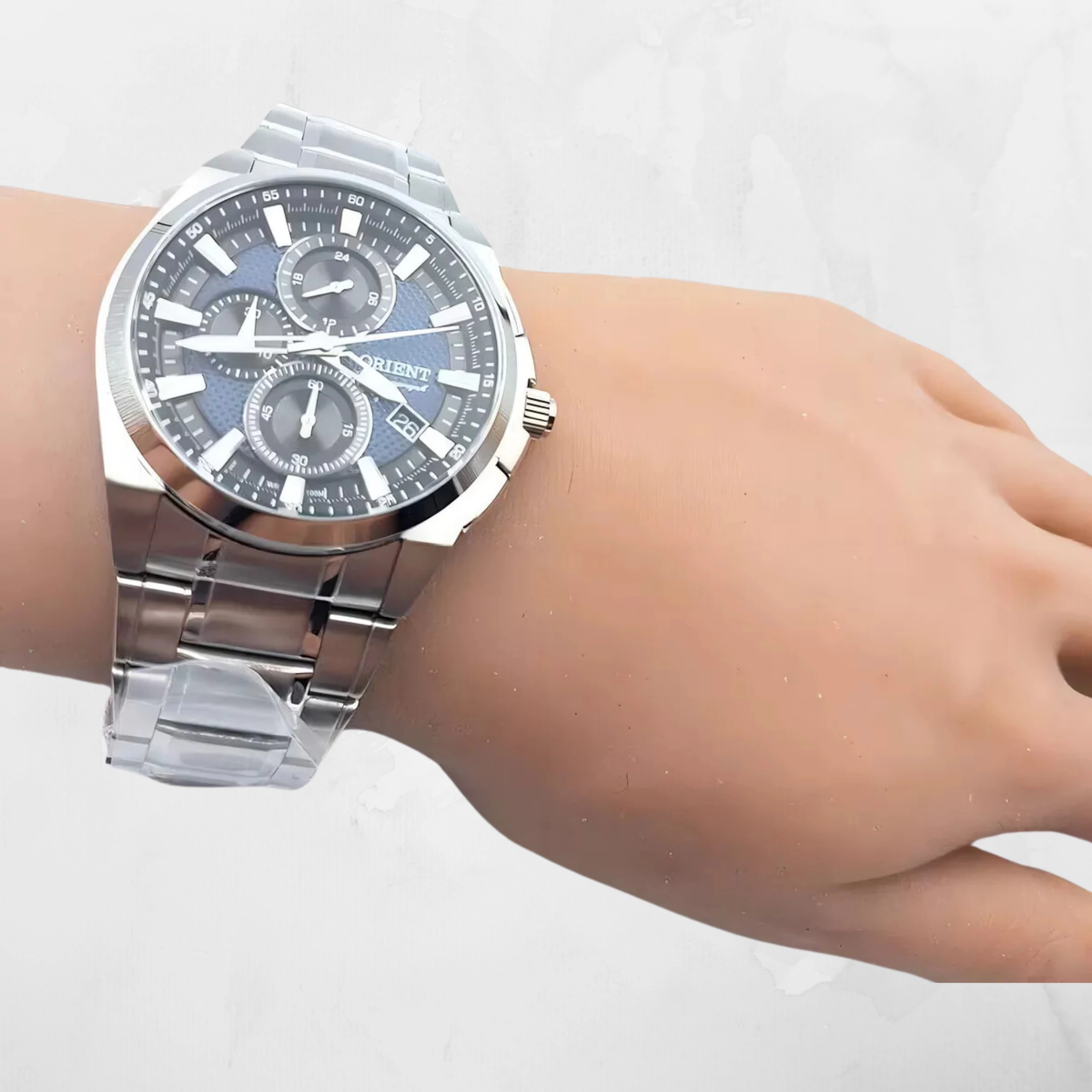 Relógio Orient Masculino Analógico Metal Prata - MBSSC255 D1SX - Imagem 2