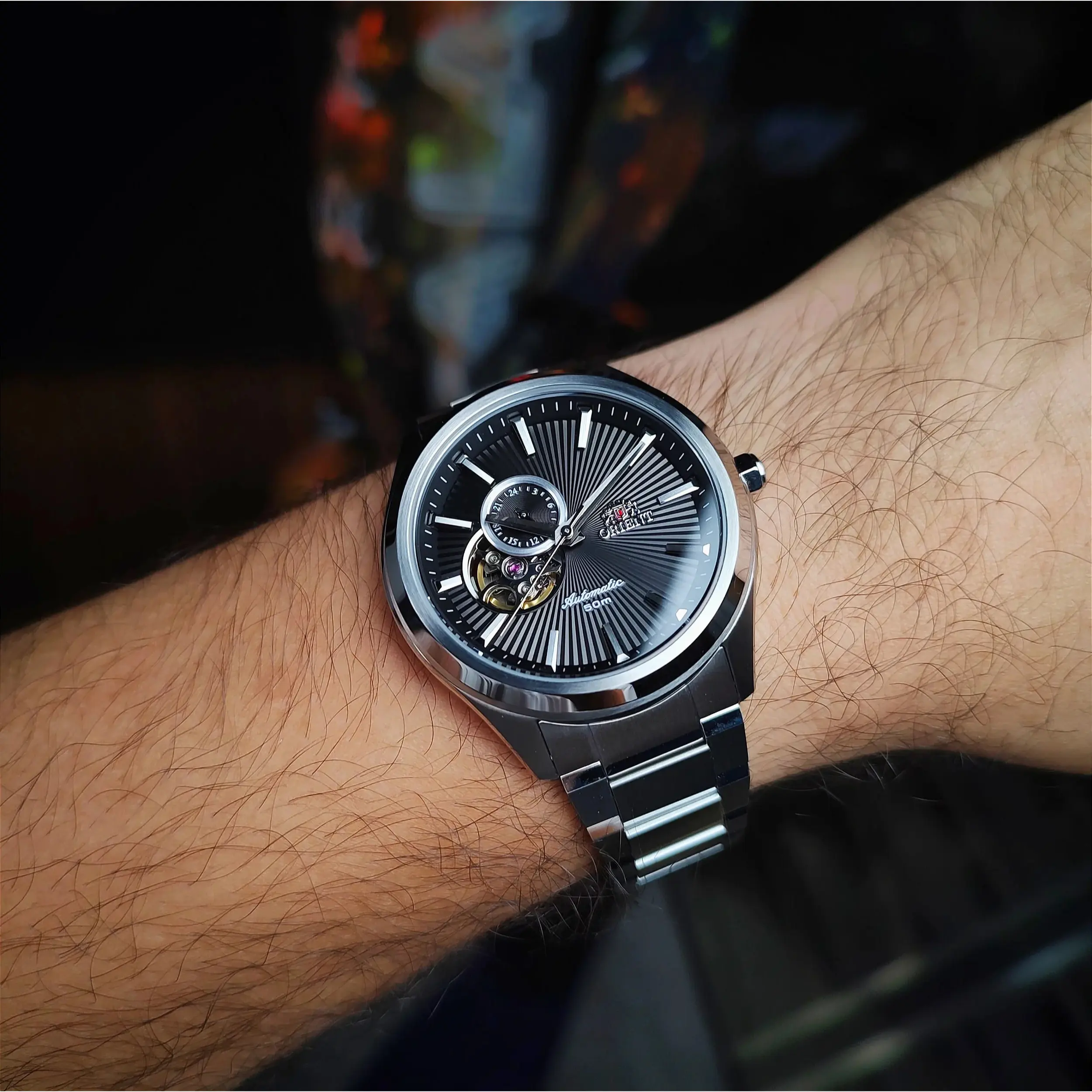 Relógio Orient Masculino Automático Metal Prata - NH3SS005 G1SX - Imagem 2