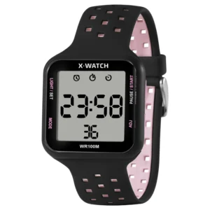 Relógio X-Watch Unissex Digital Silicone Rosa- XGPPD198 BXPX