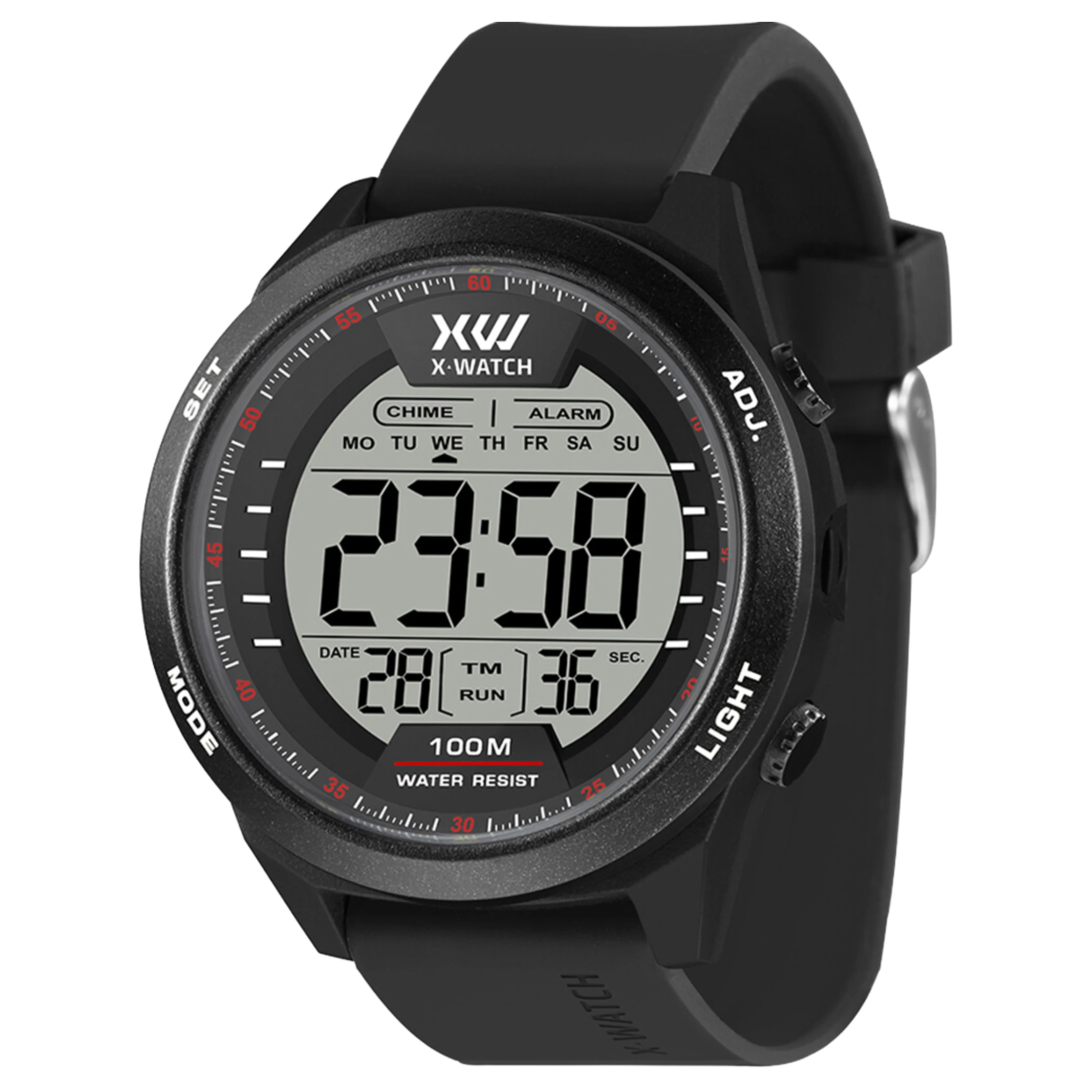 Relógio X-Watch Masculino Digital Silicone Preto - XMPPD702 BXPX