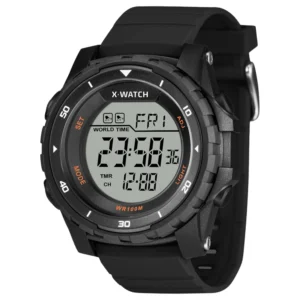 Relógio X-Watch Unissex Digital Silicone Preto - XMPPD770 BXPX