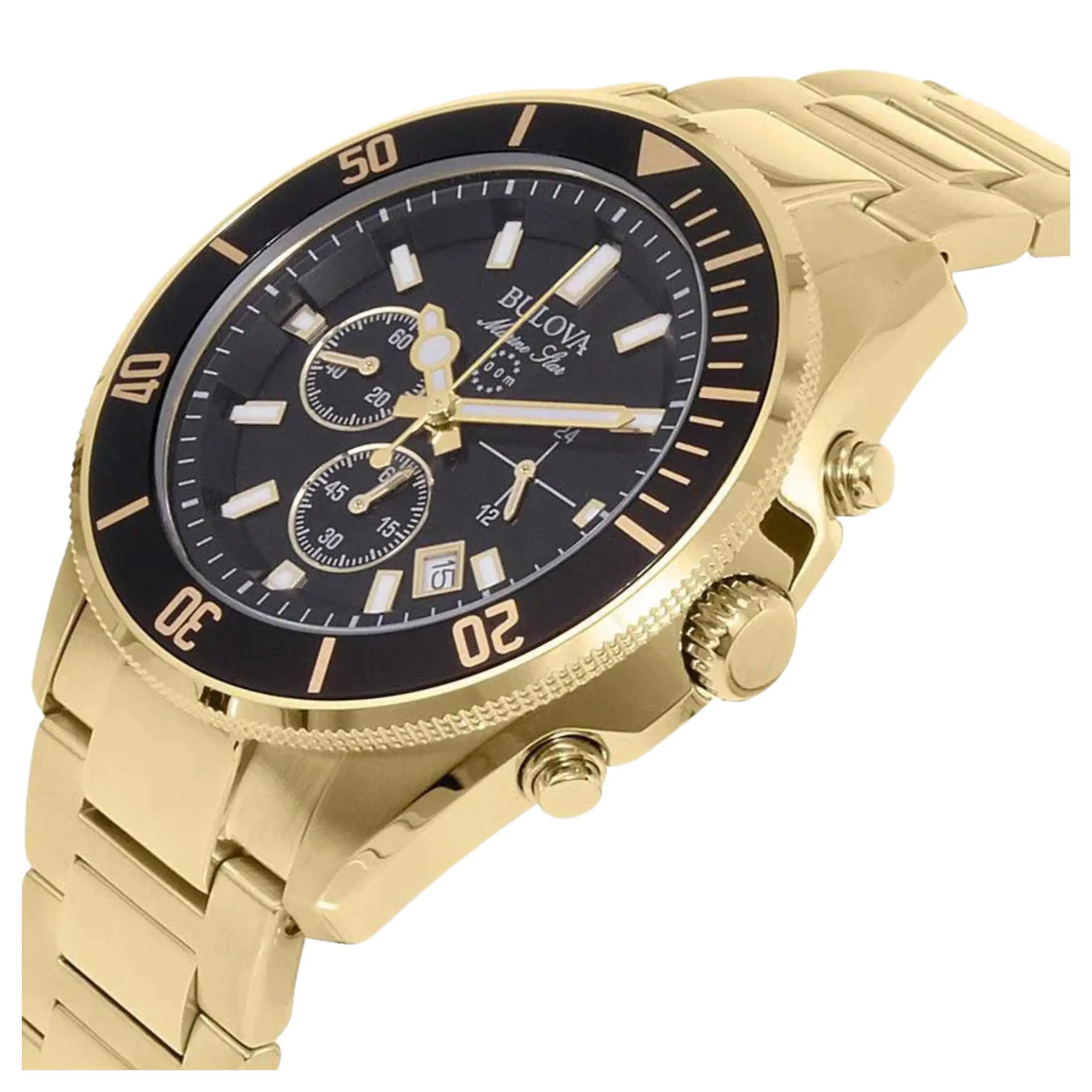 Relógio Bulova Masculino Cronográfo Metal Dourado - 98B250 - Imagem 3